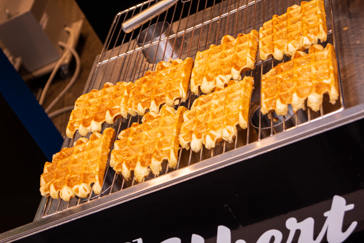 Belgische Waffeln frisch zubereitet