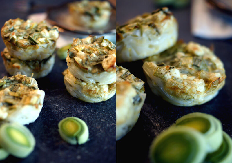 Reisnudel-Nestchen mit Feta