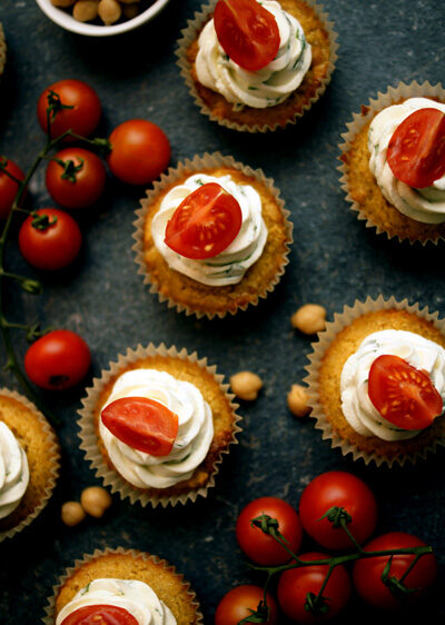 Frühstücksmuffins mit Kichererbsen