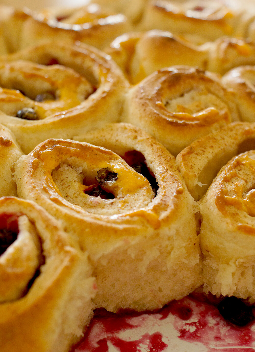 Zimtschnecken mit Johannisbeeren zum Zupfen