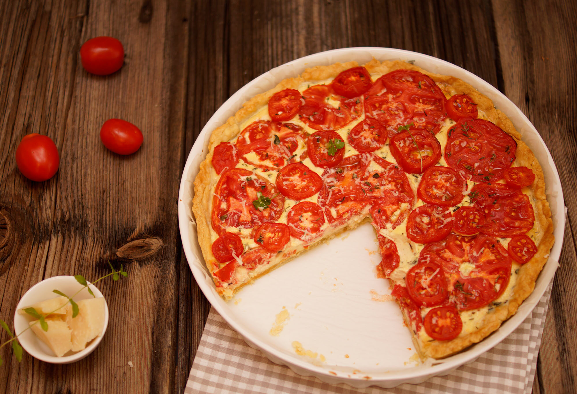 Cremige Tomaten Tarte