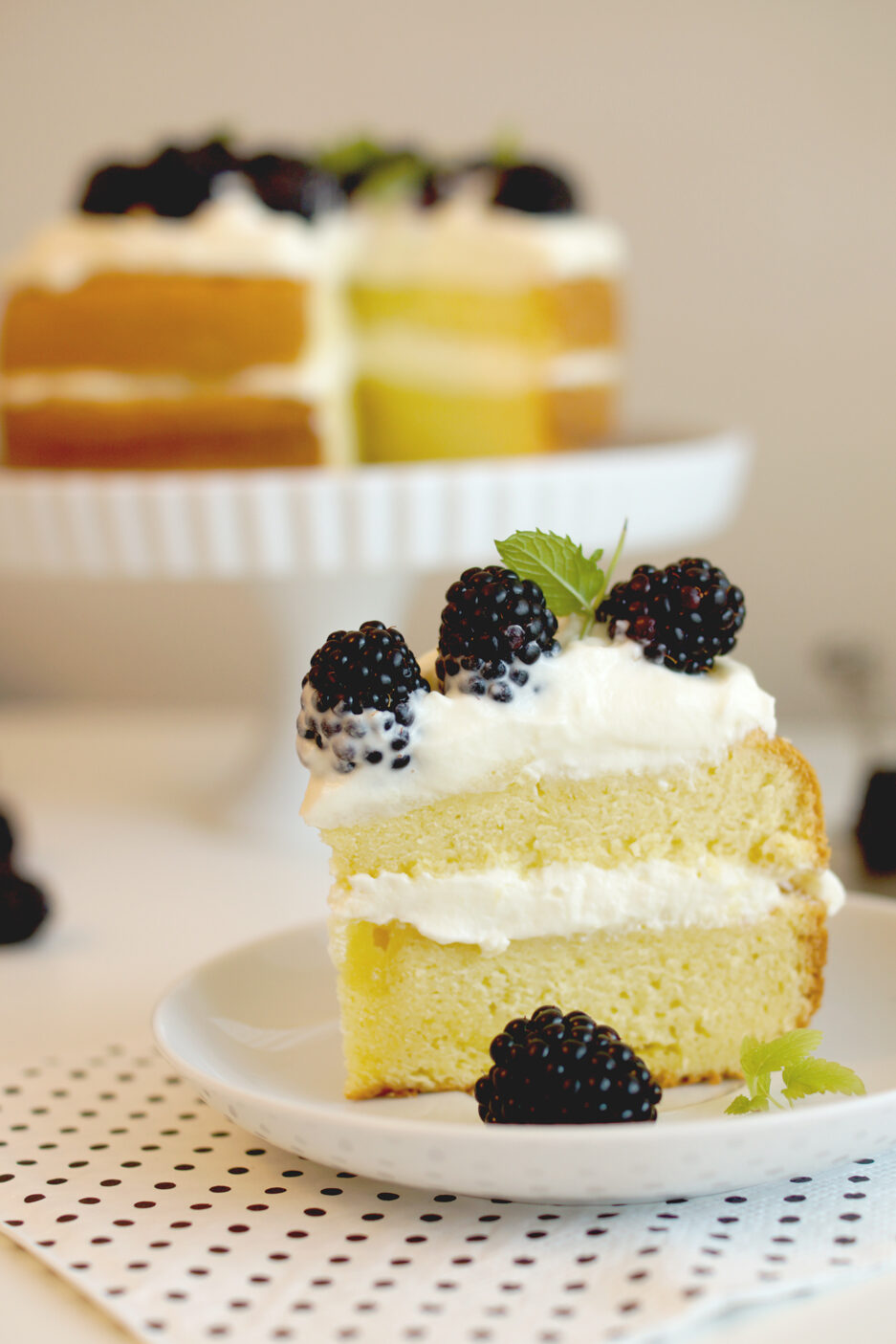 Sommerliches Törtchen mit Brombeeren