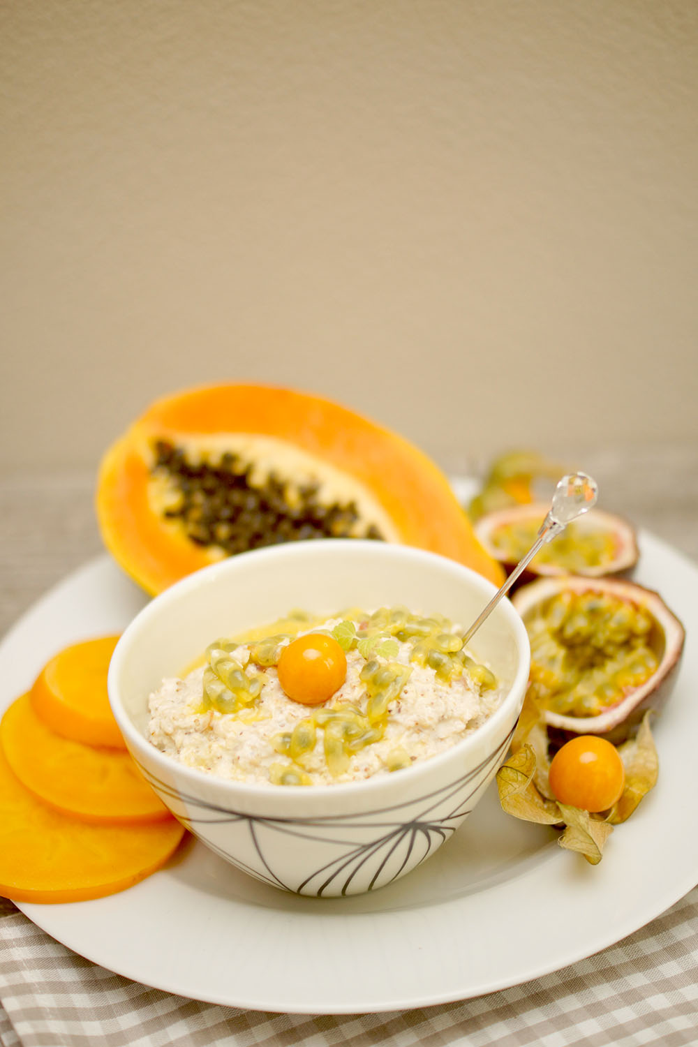 Bircher Müsli mit Amarath und Passionsfrucht