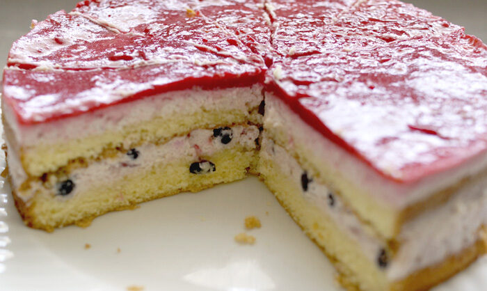 Johannisbeer Joghurt Torte Anschnitt