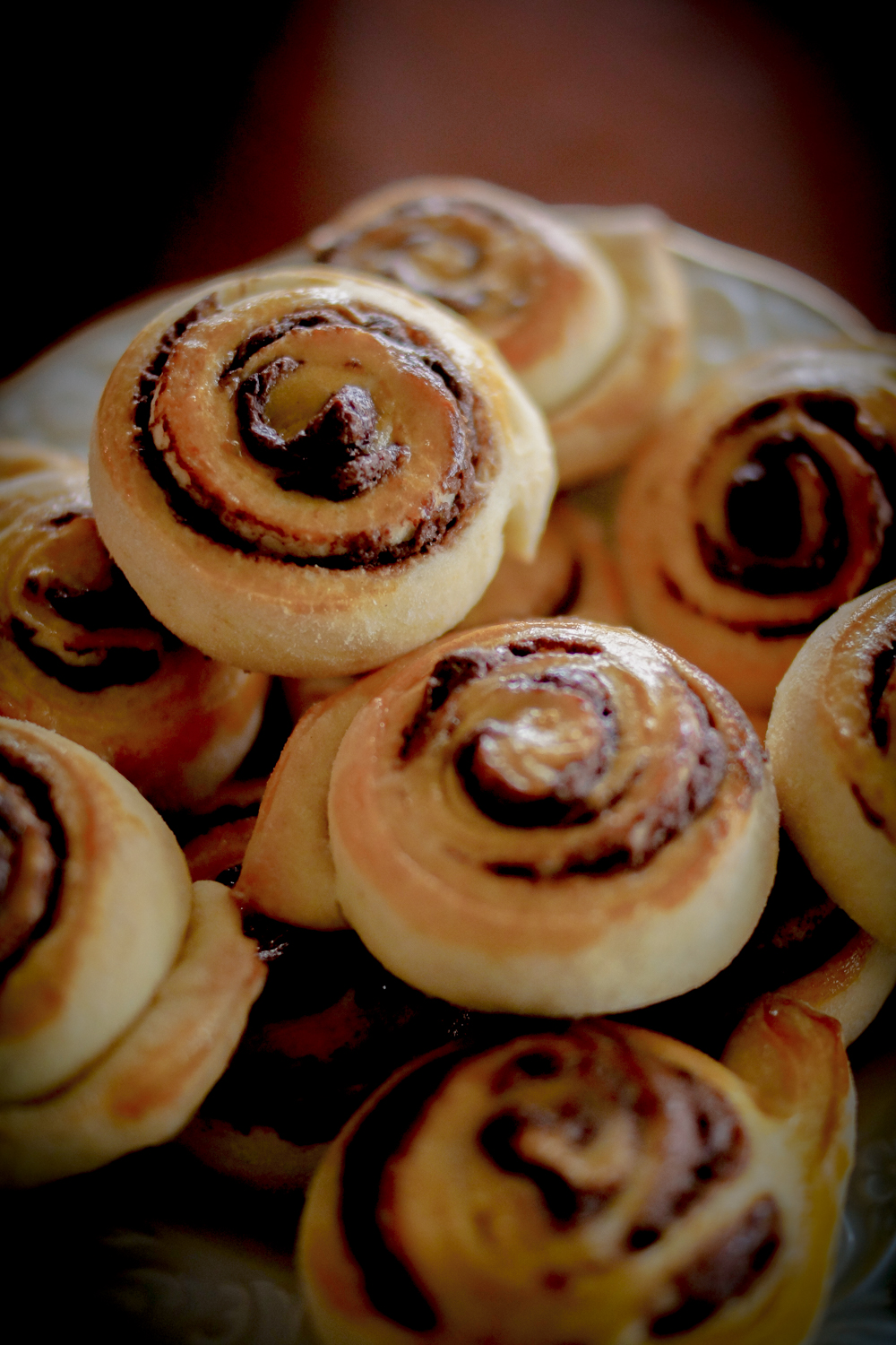 Nougatschnecken aus Hefeteig-2