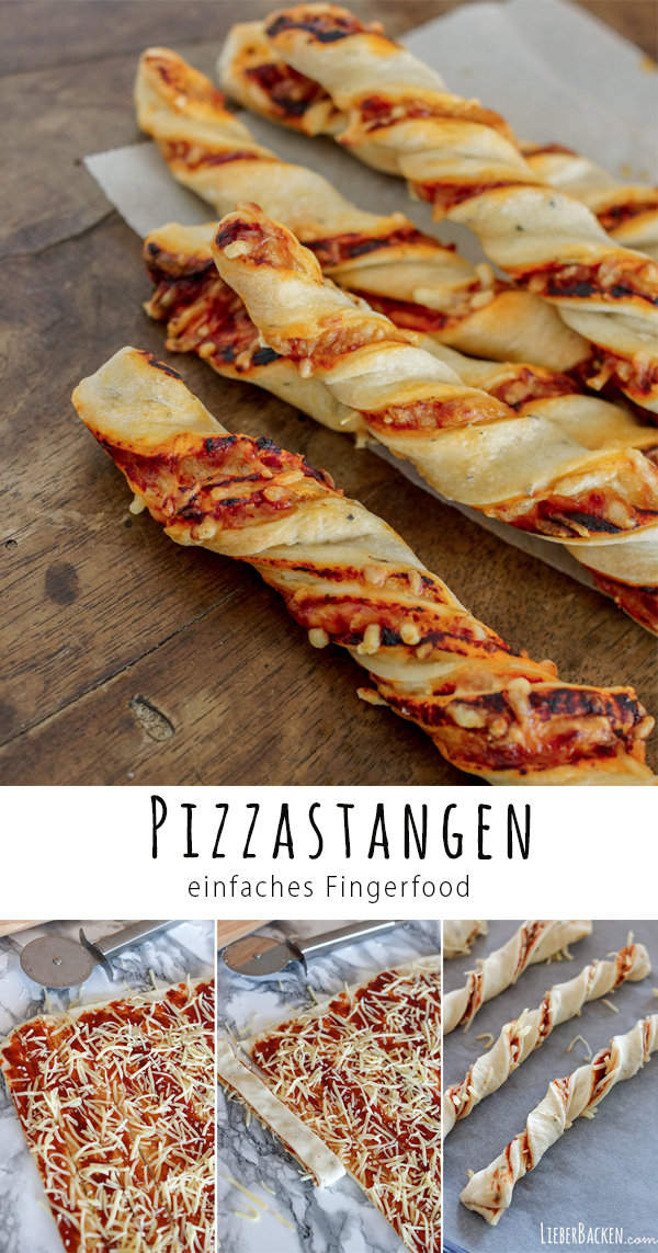 Pizzastangen Rezept | einfaches Fingerfood: gedrehte Pizzastangen