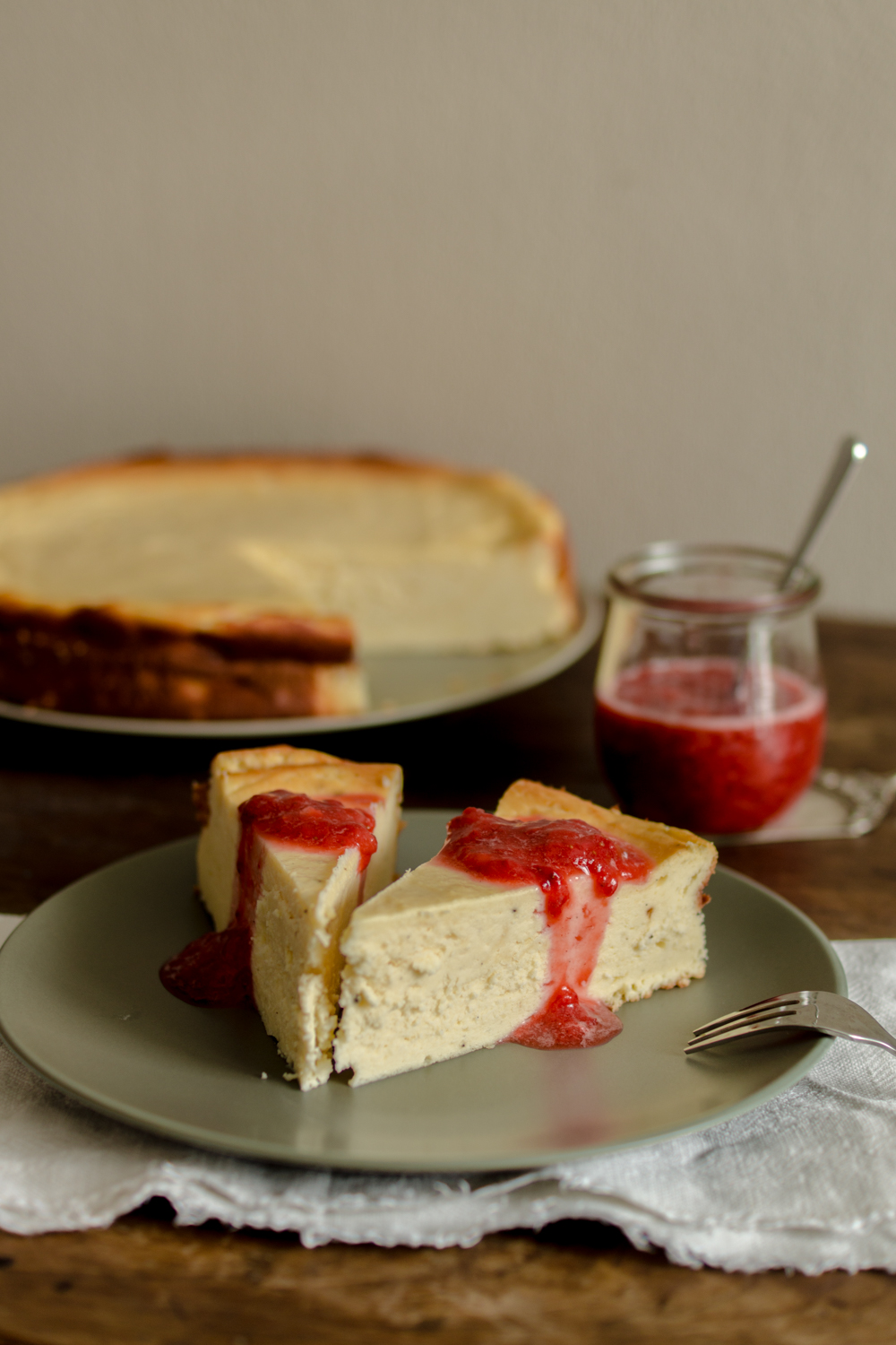 Käsekuchen ohne Boden