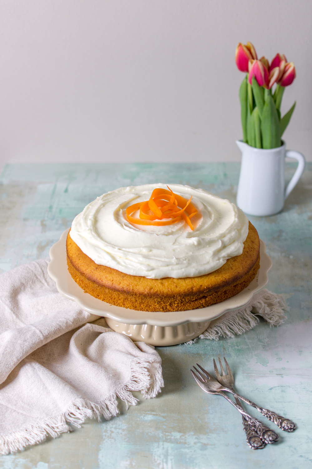 Karottenkuchen mit Frischkäse-Creme