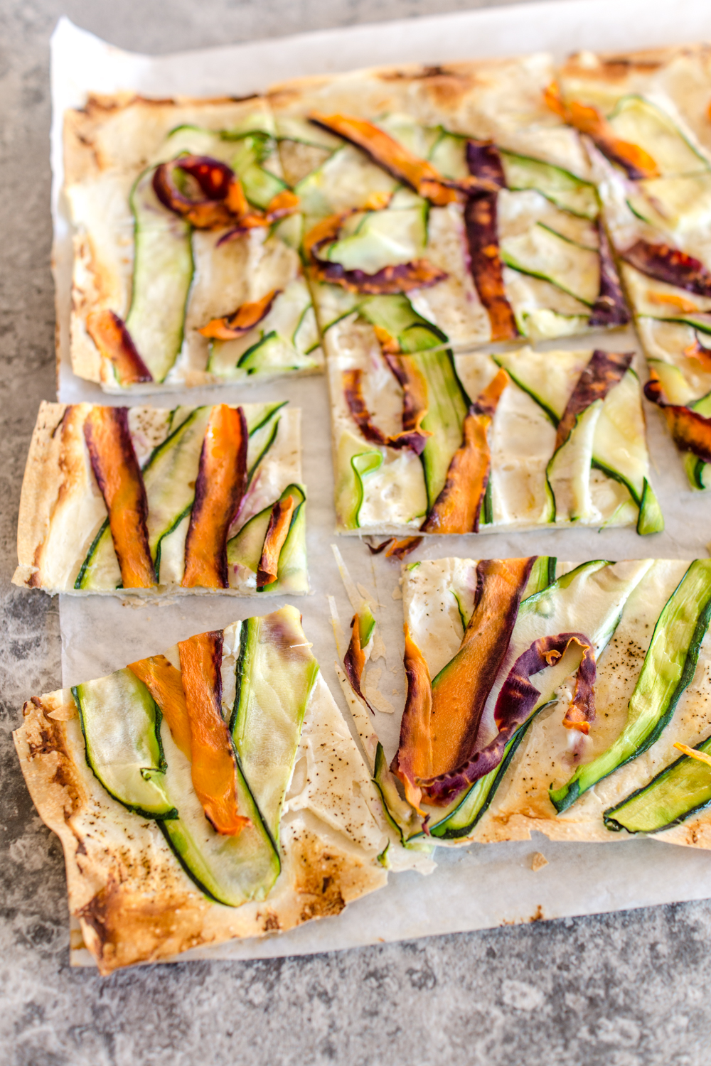 Knusprige Pizza mit Filoteig