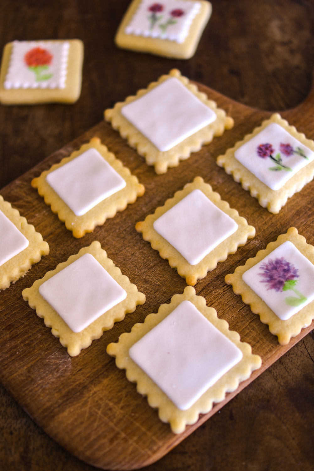 Bemalte Fondant-Kekse