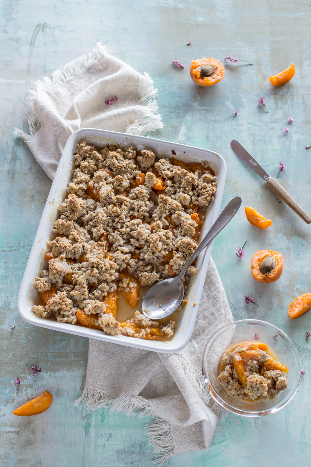 Aprikosen Crumble - schnelles Rezept