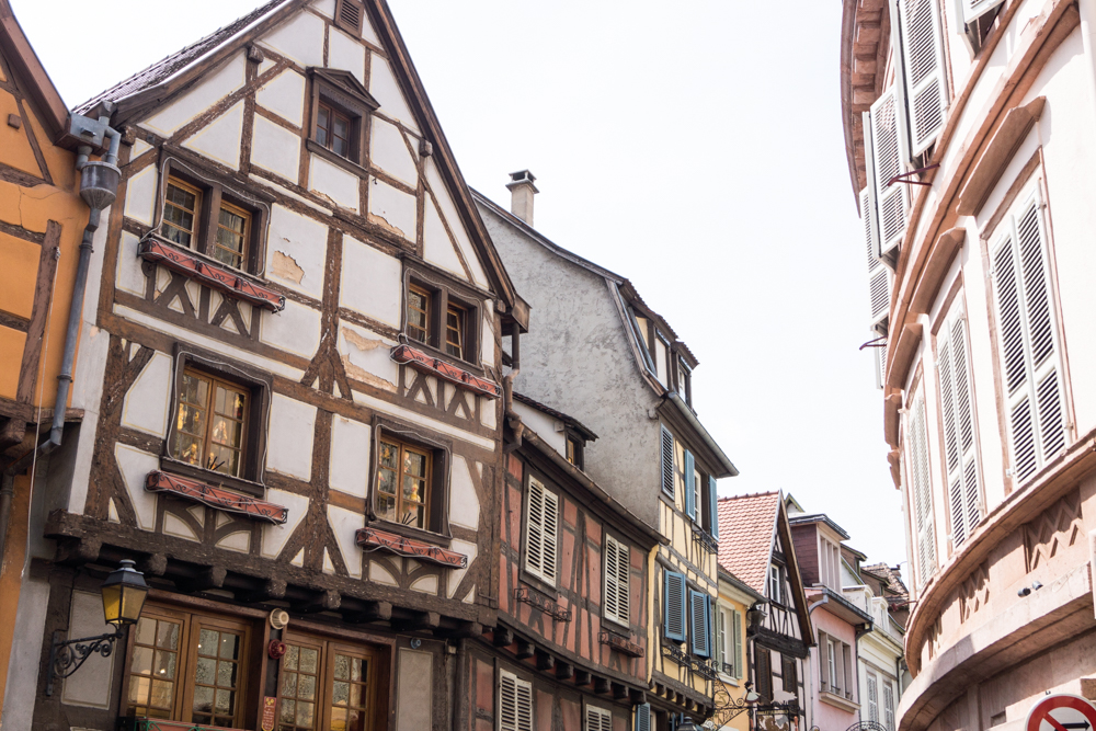 Schöne Architektur in Colmar, Elsass. 