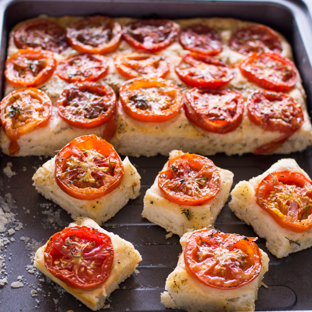 Fingerfood-Focaccia: einfaches und leckeres Rezept