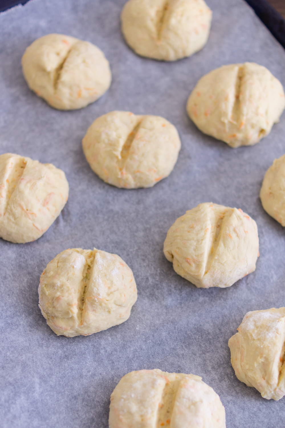 Kartoffel Karotten Brötchen - einfaches Rezept