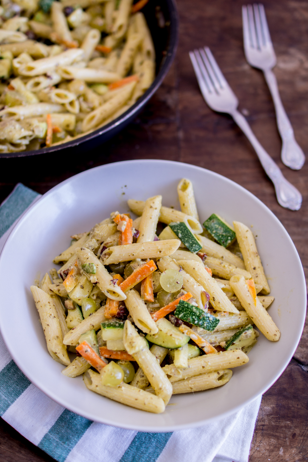 Einfaches Rezept: Herbstliche Nudelpfanne