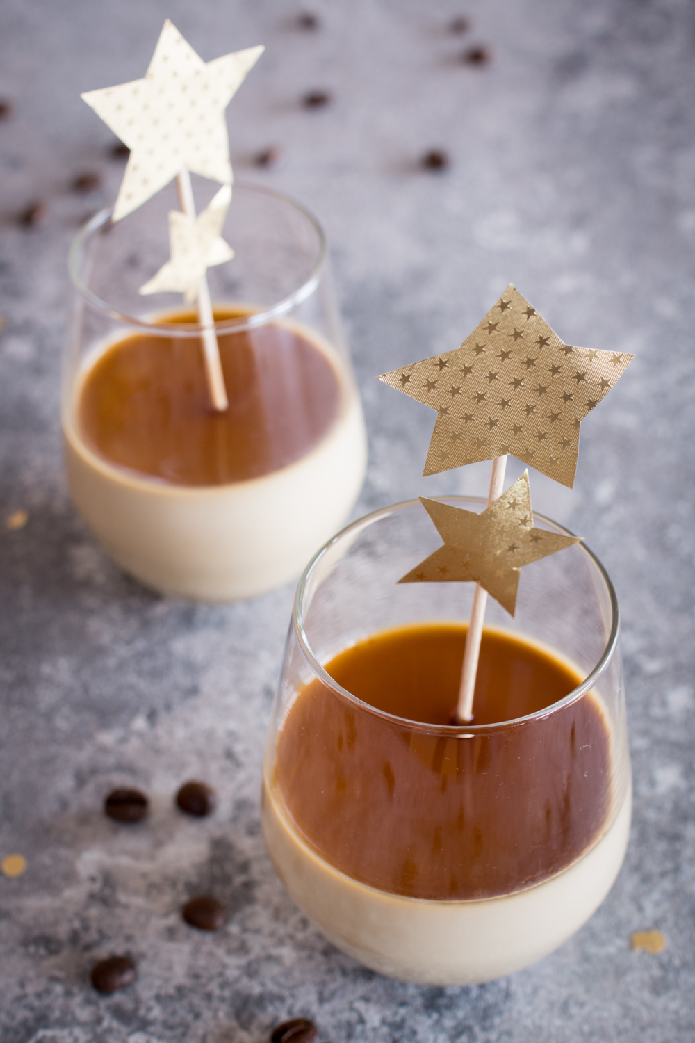 Einfaches Dessert im Glas: Kaffee Panna Cotta