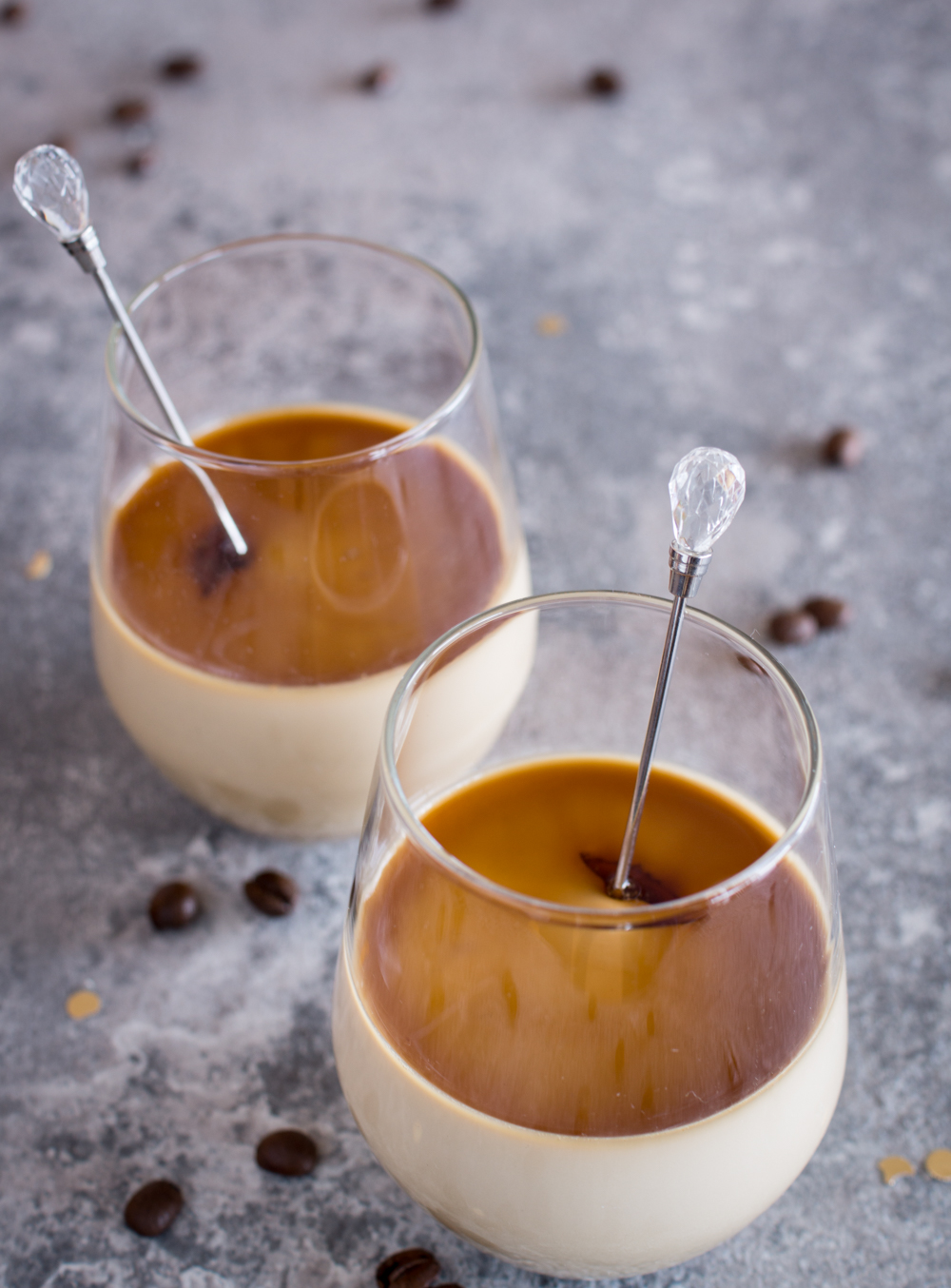 Kaffee Panna Cotta im Glas