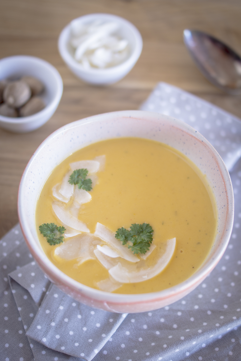 Süßkartoffel Kokos Suppe - wenige Zutaten, einfaches Rezept