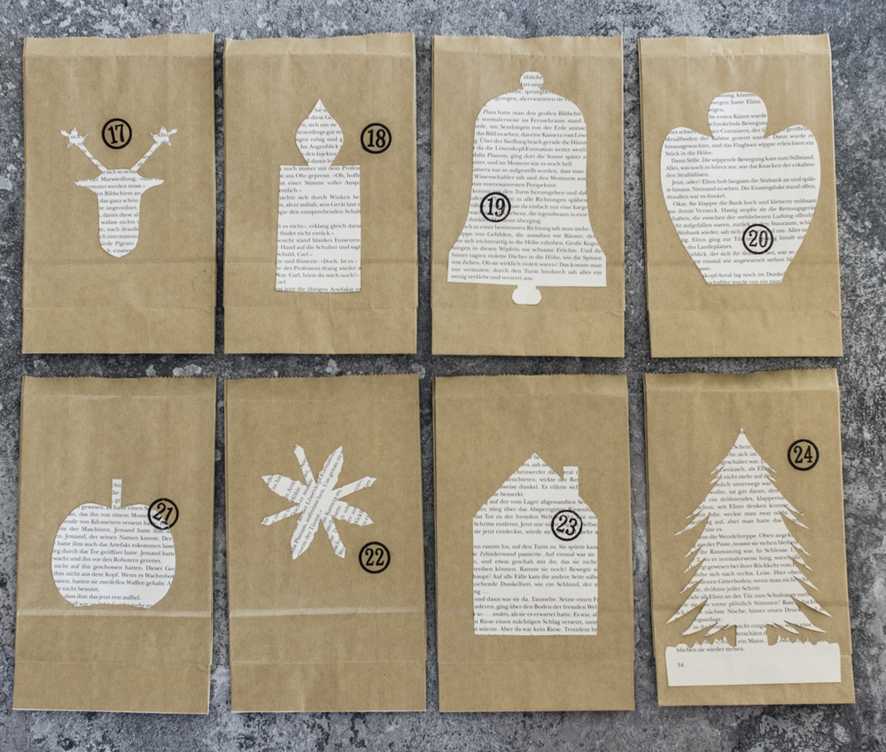 Adventskalender DIY - Motive 17-24 | einfache Anleitung zum Selbermachen