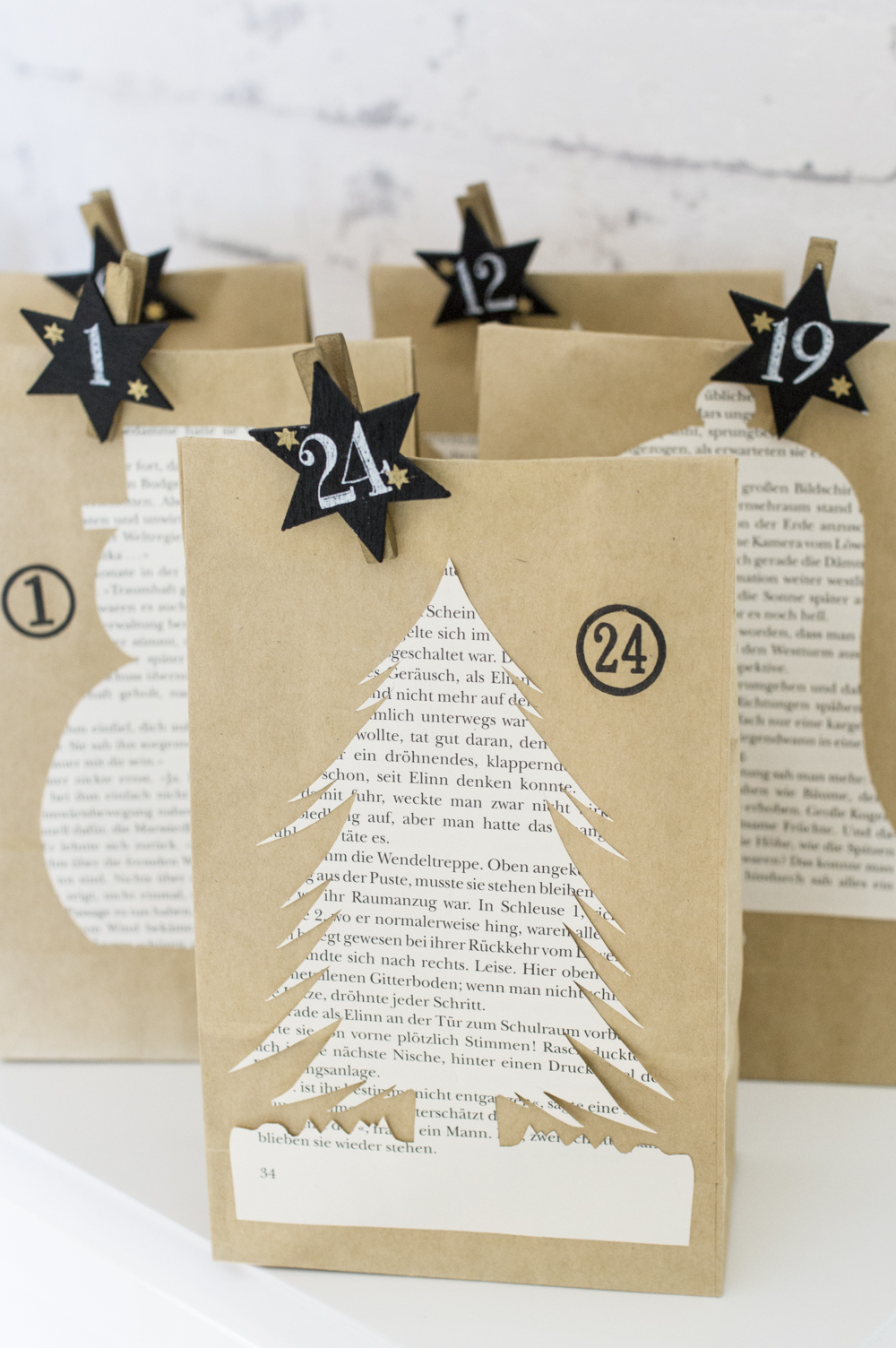 Adventskalender DIY - einfach und schnell - inkl. 24 Motive zum Selbermachen