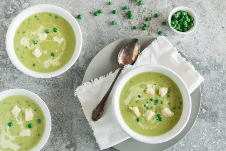 Erbsensuppe mit TK Erbsen - einfaches Rezept