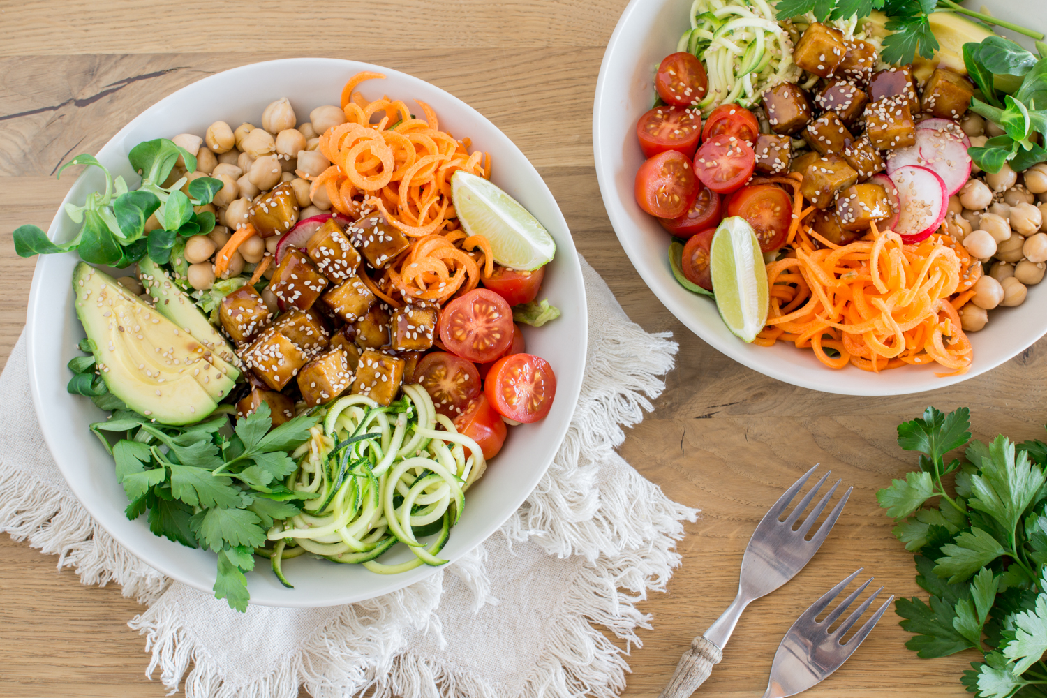 Salatideen & Rezepte: Veggie Bowl mit Teriyaki Tofu