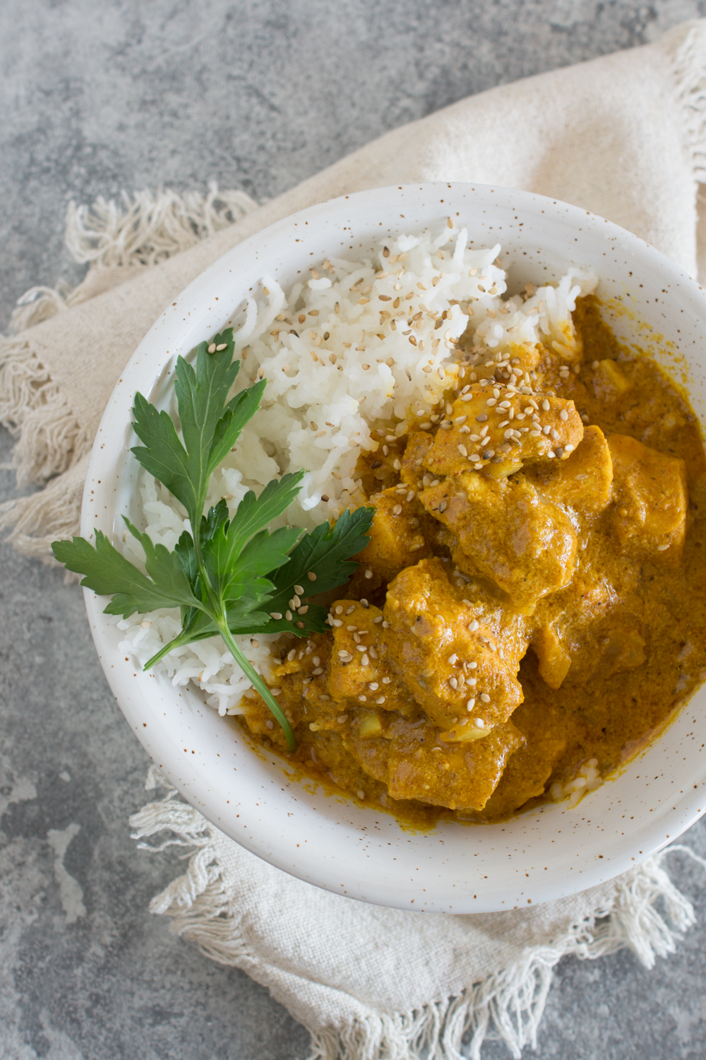 Chicken Curry mit Reis | Tolles Rezept für den Slow Cooker