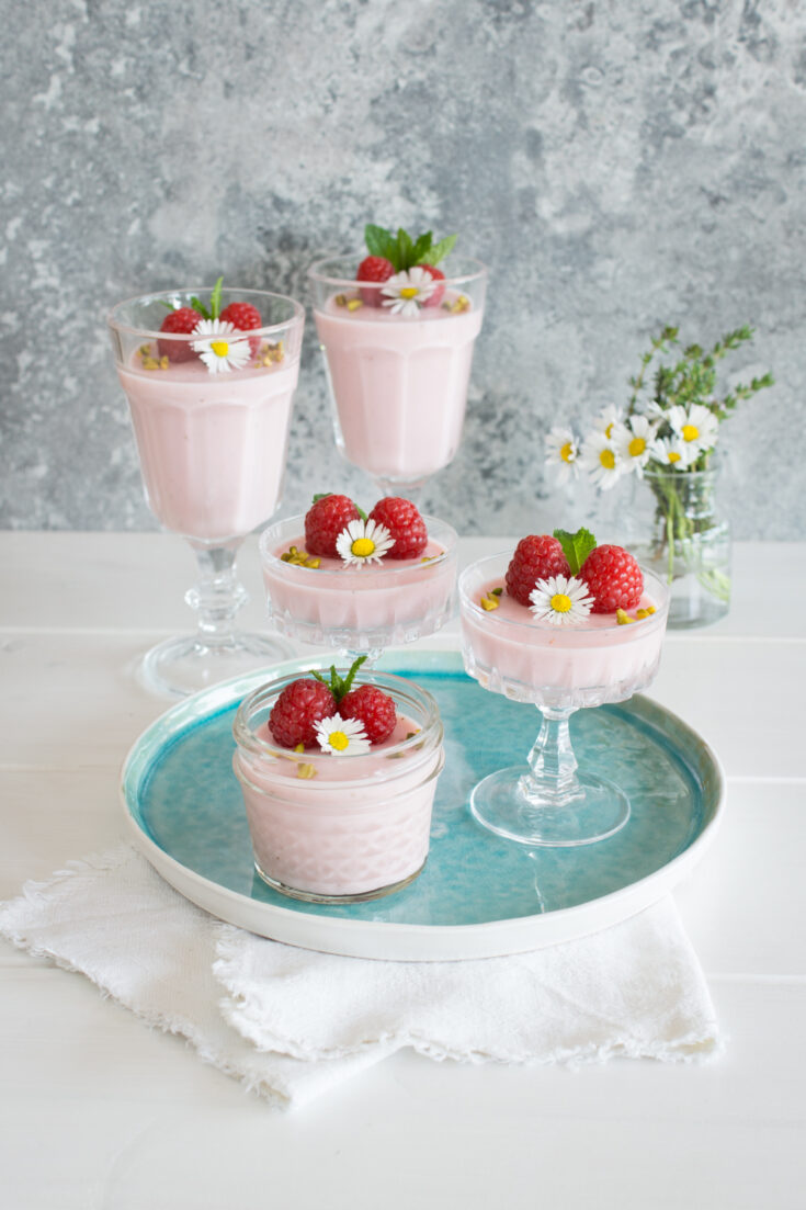 Himbeercreme im Glas - Sommerliches Dessert