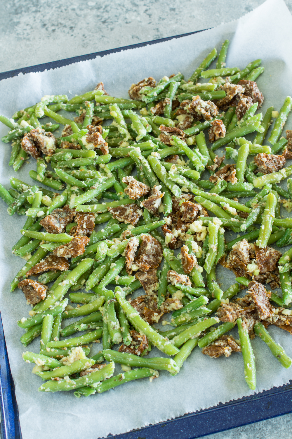 Buschbohnen aus dem Backrohr | So peppt man gekochte Buschbohnen auf - Tolles vegetarisches Rezept
