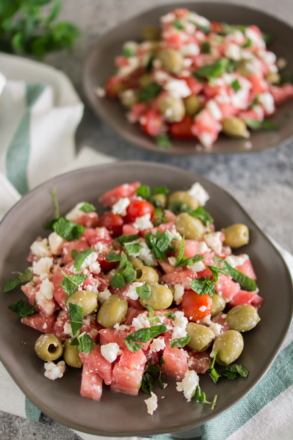 Mediterraner Melonen Salat - Sommerliche Salatideen | Schnelles Rezept