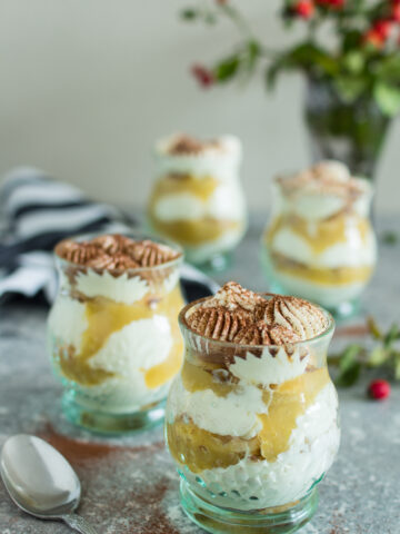 Einfaches Dessert im Glas - Apfel-Tiramisu zum Löffeln