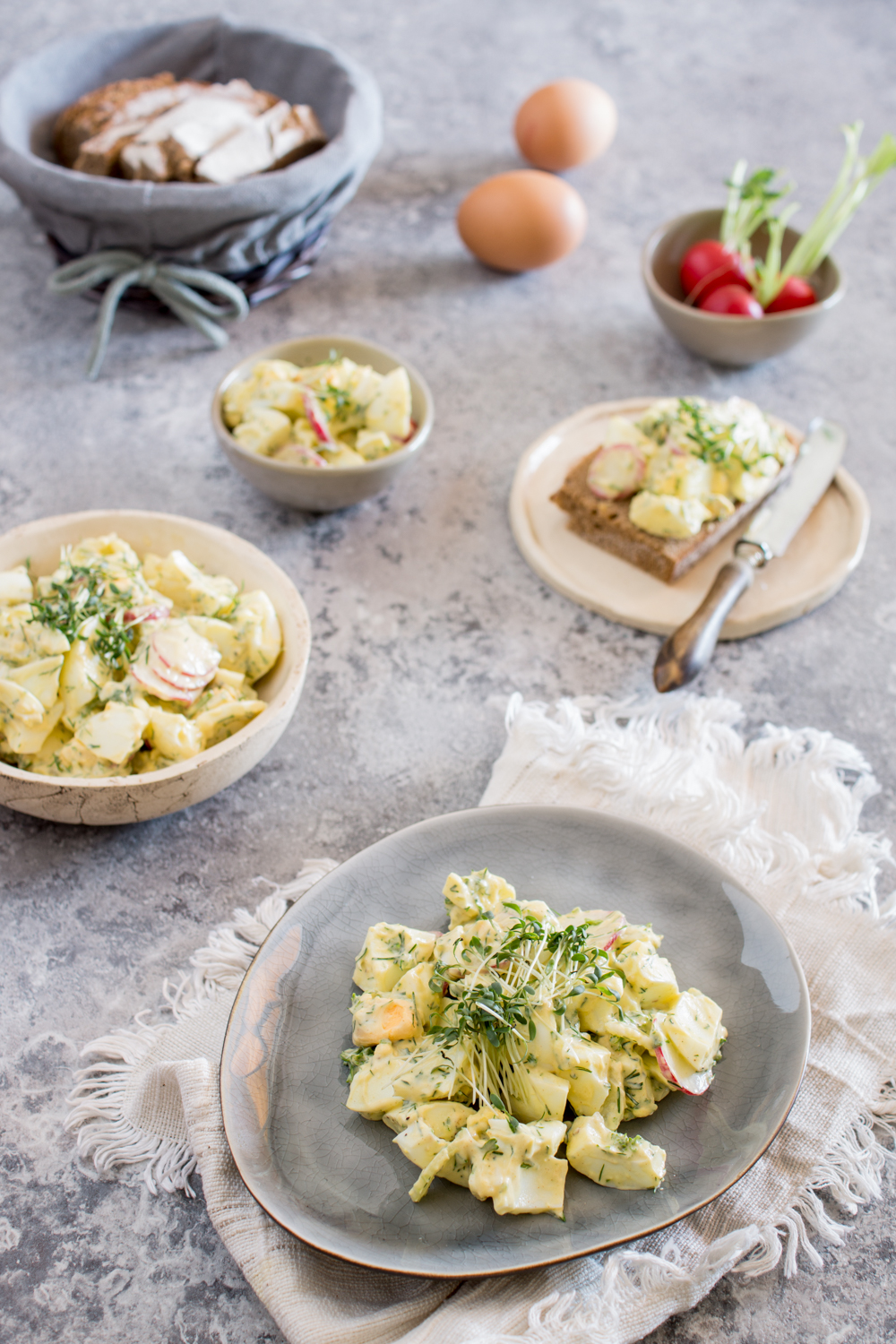 Schneller Eiersalat | Einfaches Rezept mit Radieschen #Eiersalat