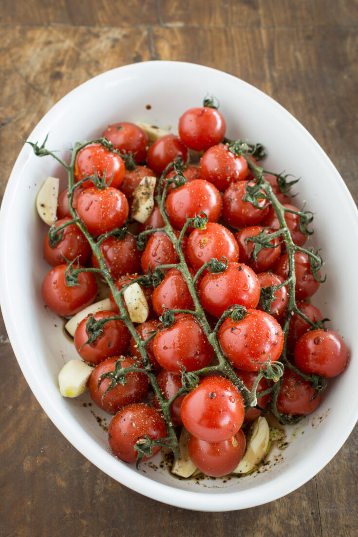 Cocktail-Tomaten im Ofen rösen: richtig lecker, mediterran und schnell #schnellerezepte