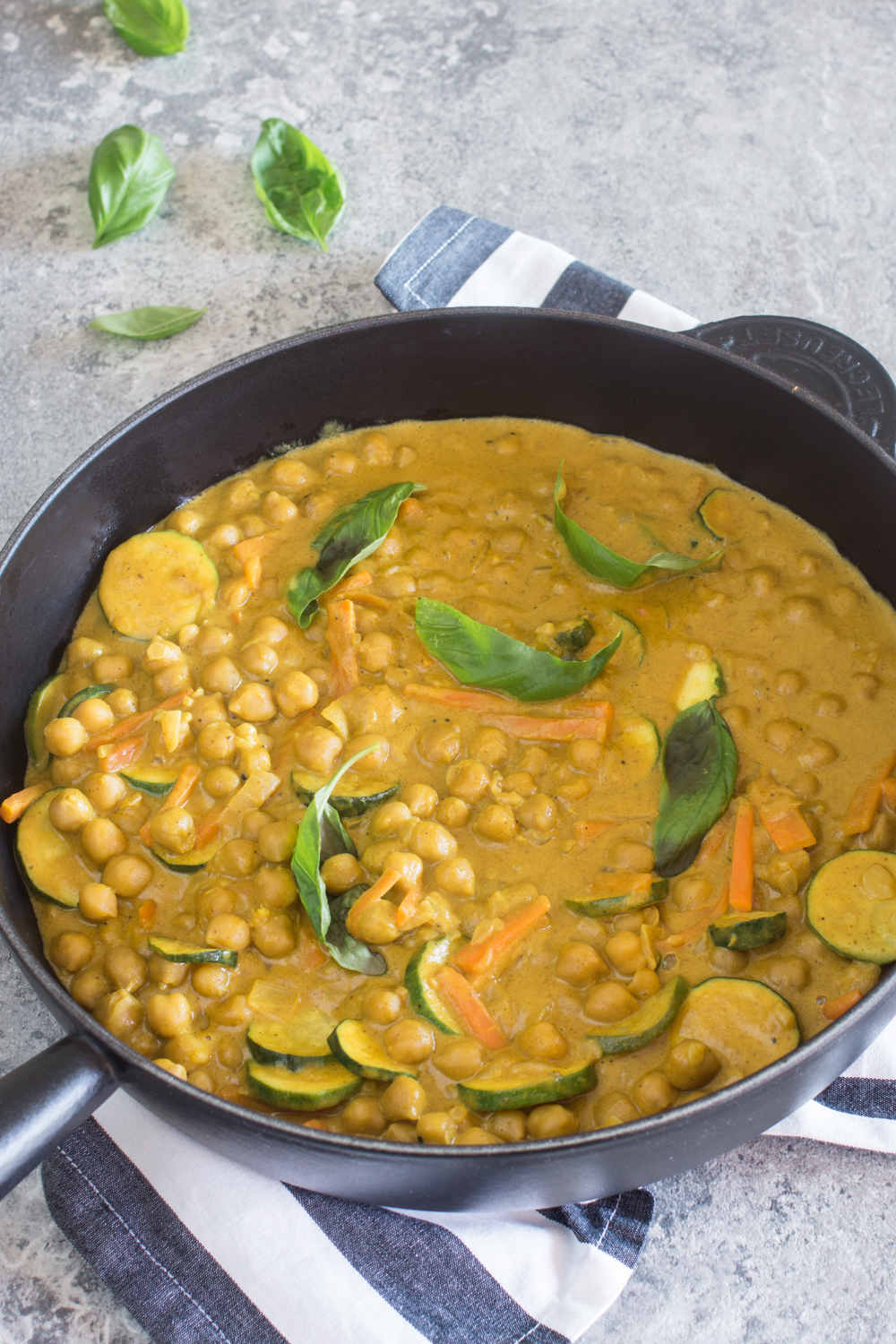 Kichererbsen-Curry mit Erdnusssauce: Einfaches und schnelles Rezept zum Ausdrucken!