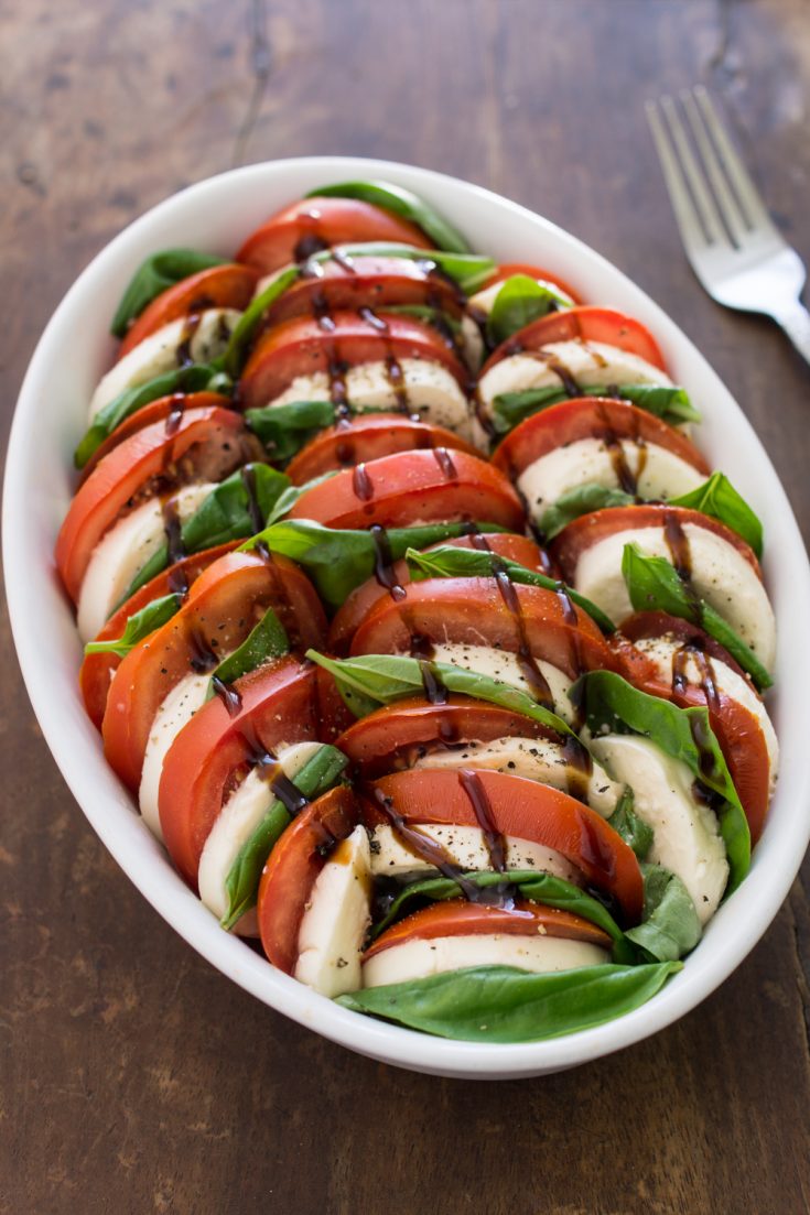 Caprese Salat Rezept mit Balsamico | Perfekt für Gäste | Kalte Vorspeisen und Partyfood | Schnelles Rezept