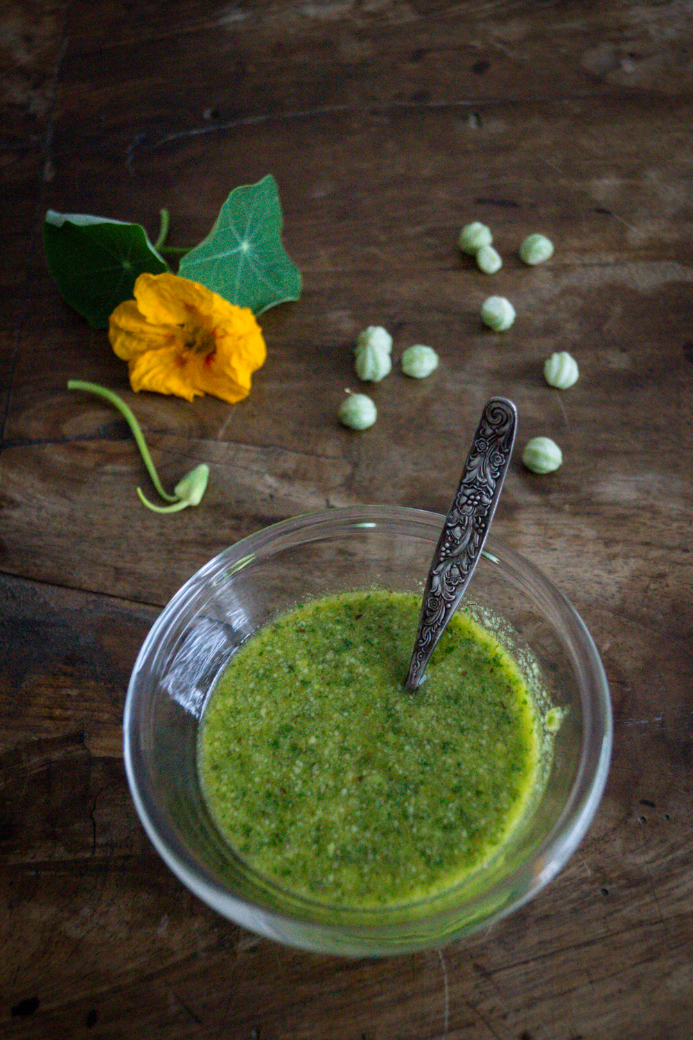 Kapuzinerkresse verarbeiten: Einfaches Pesto-Rezept mit Kapuzinerkresse