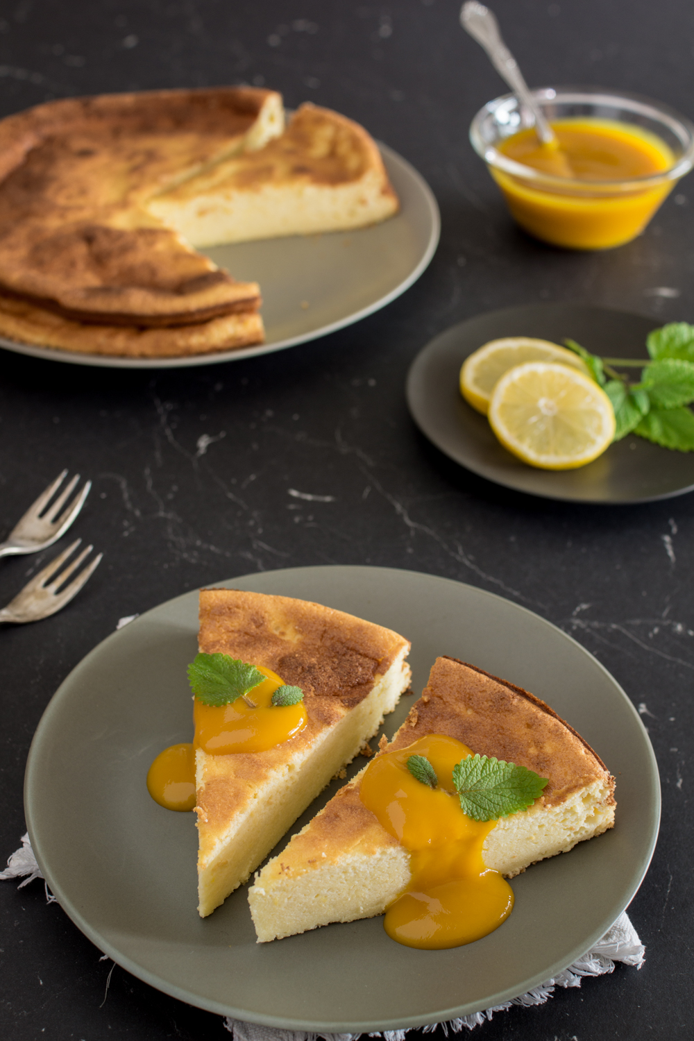 Schneller Ricottakuchen mit Zitronen | Low Carb Kuchenrezept #ricottakuchen