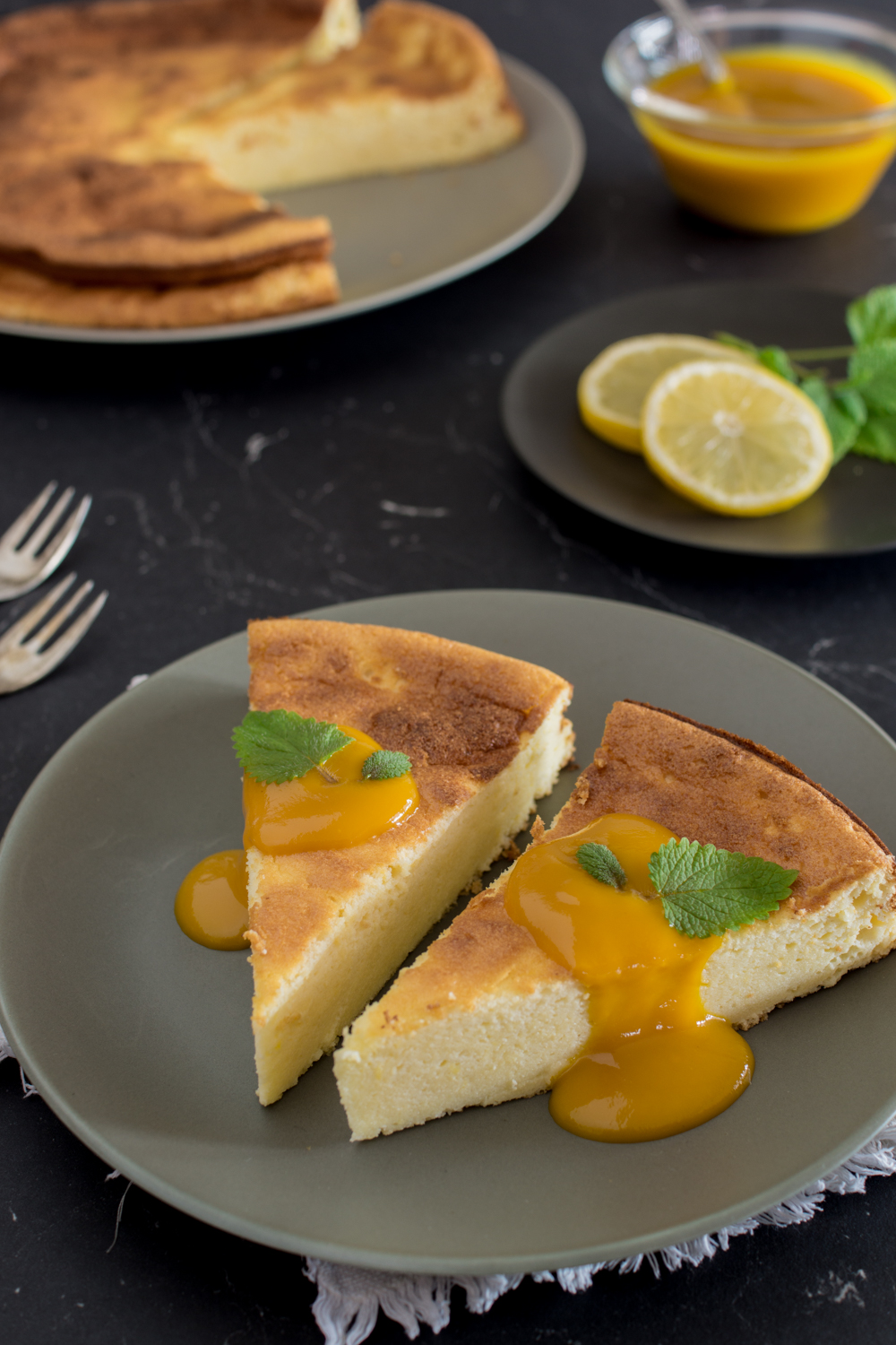 Leichter Kuchen für den Sommer: Zitronen-Ricottakuchen #lowcarb