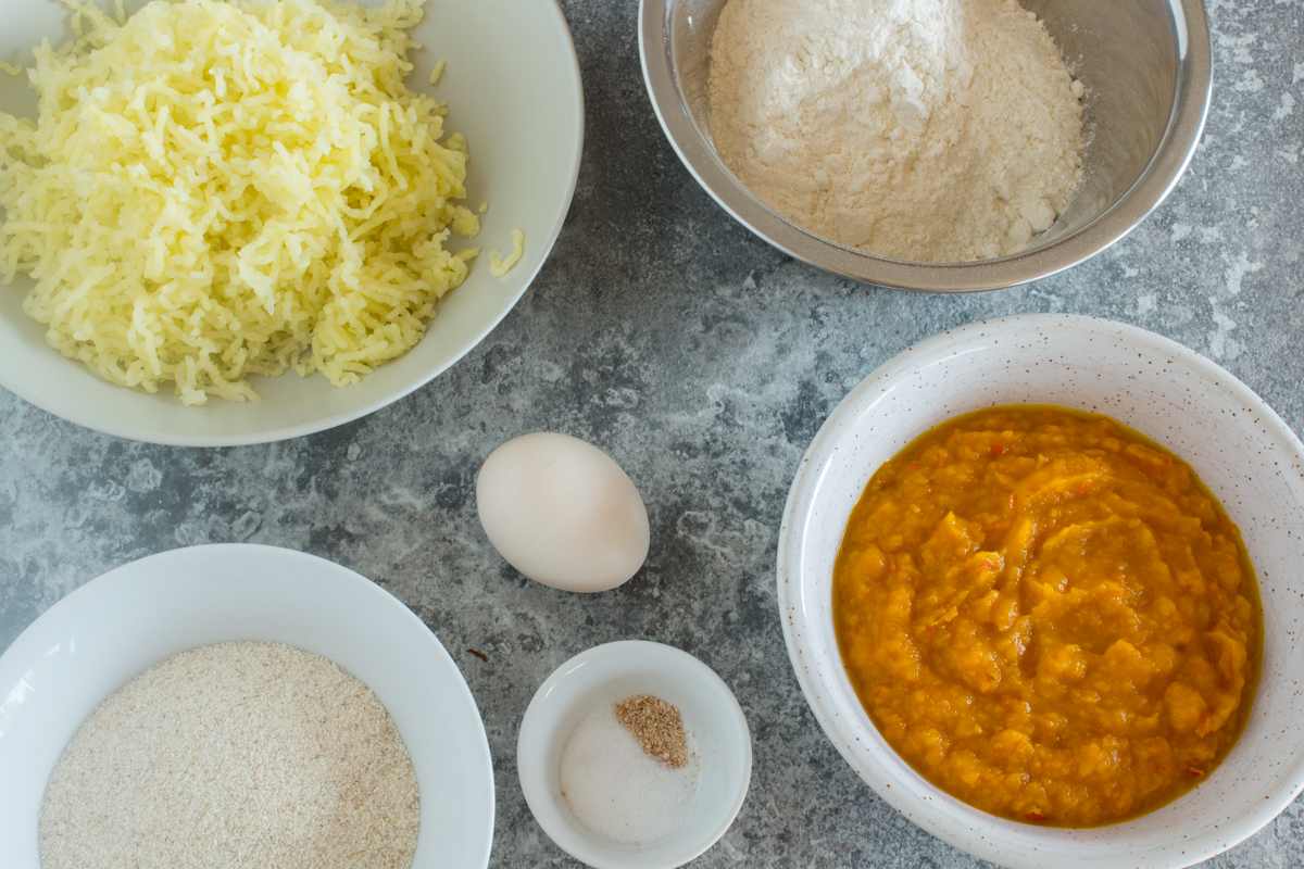 Zutaten für Kürbis-Gnocchi