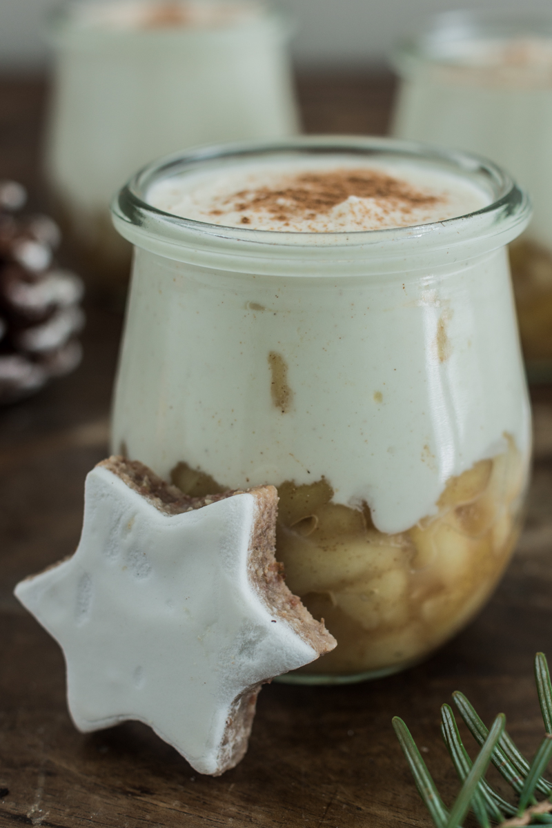 Himmlisch fluffige Zimtcreme mit Bratapfelstückchen | Perfekt für Weihnachten - Einfaches Rezept