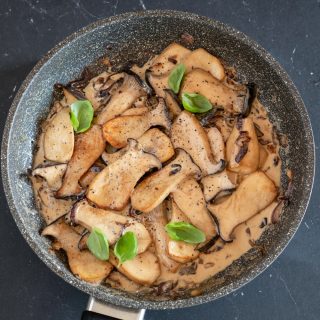 Leckere Beilage mit Pilzen - Kräuterseitlinge