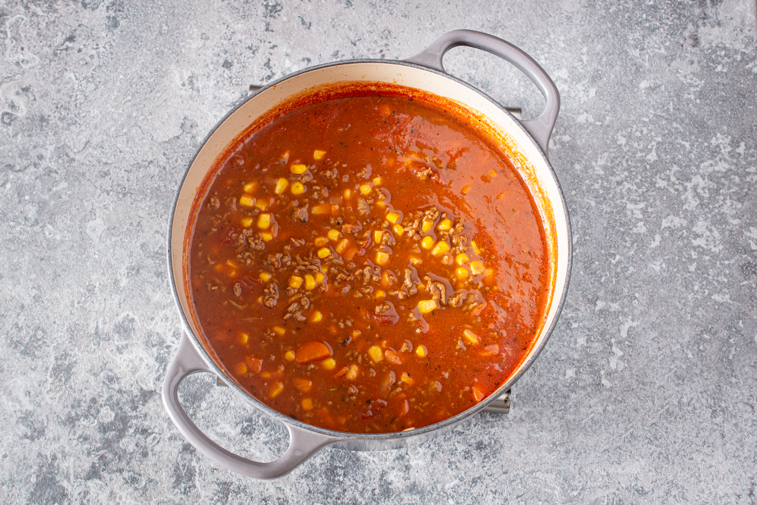 One Pot Gericht - Pizzasuppe - In 20 Minuten fertig!