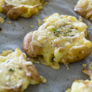 Quetschkartoffeln mit Käse aus dem Backrohr