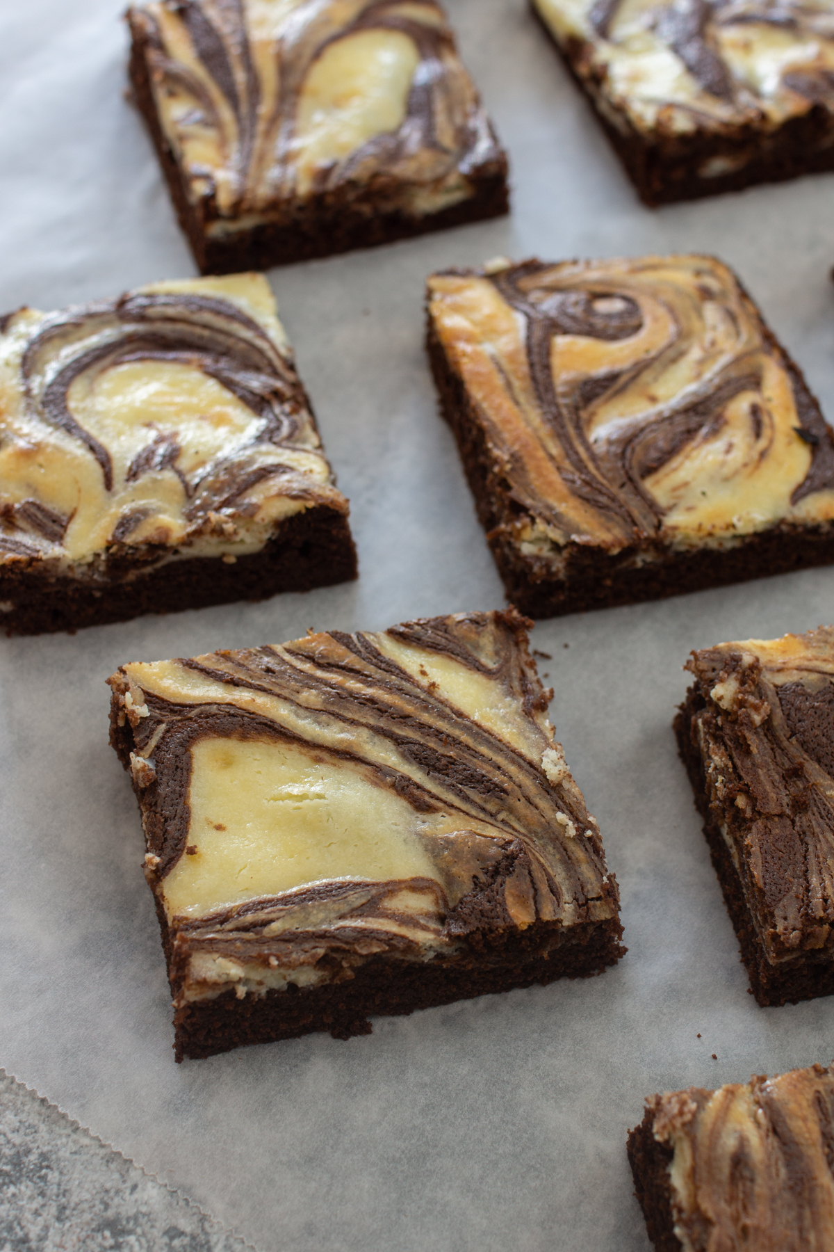 Cheesecake Brownies mit Rezept zum Ausdrucken