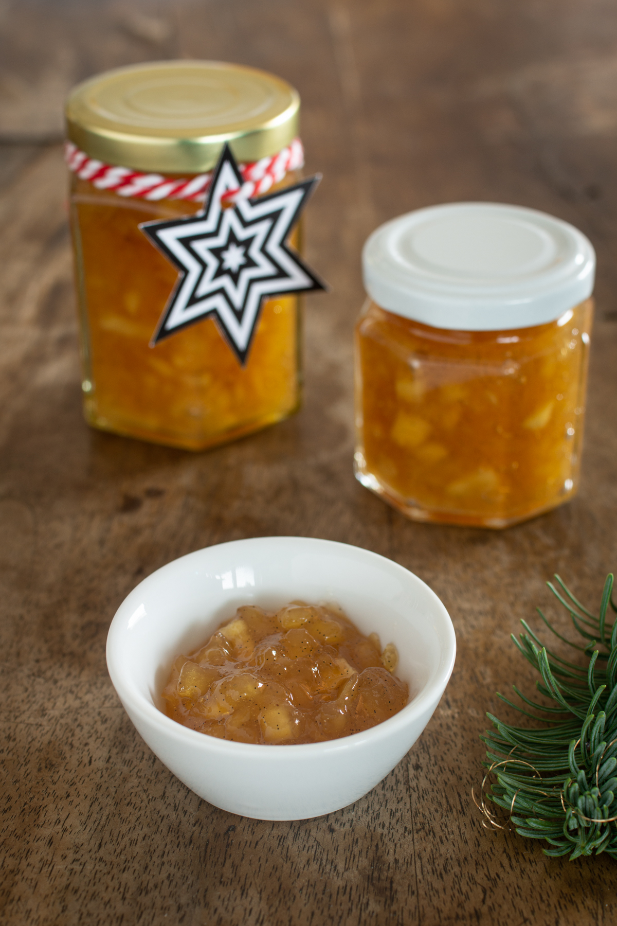 Winterliche Marmelade aus Äpfeln, Zimt und Vanille