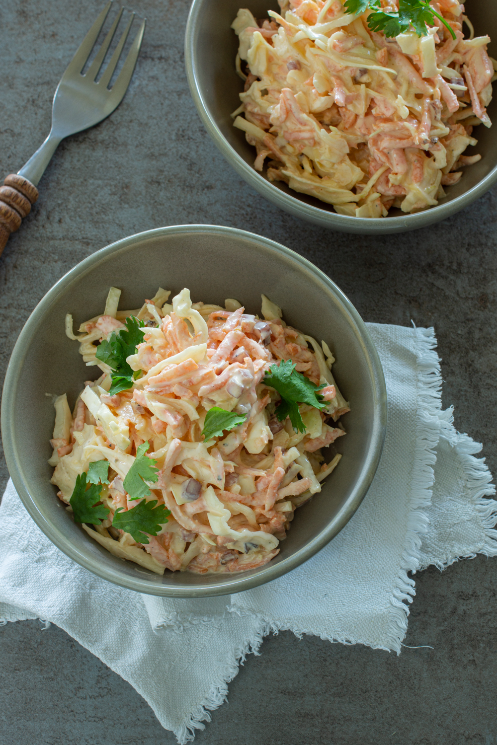 Einfaches Rezept für Cole Slaw mit Speck