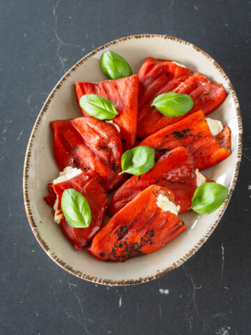 Eingelegte Grillpaprika mit Feta vom Kontaktgrill | Einfache Antipasti Rezepte