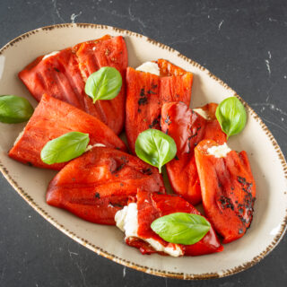 Eingelegte Grillpaprika mit Feta | Schnelles Antipasti-Rezept für den Kontaktgrill