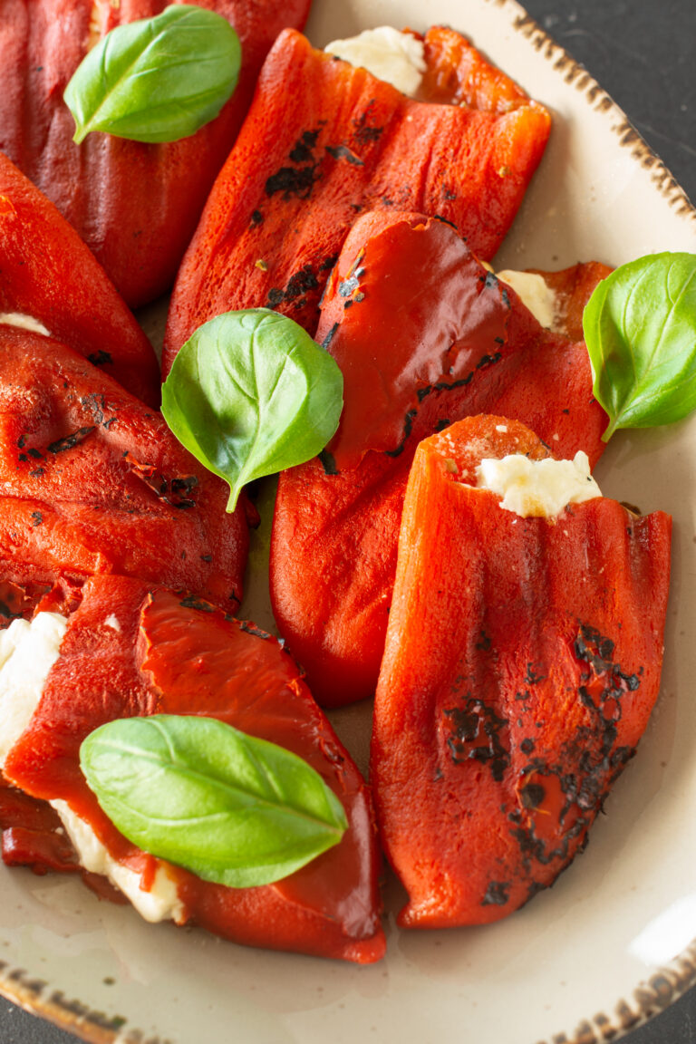 Eingelegte Grillpaprika mit Feta vom Kontaktgrill LieberBacken
