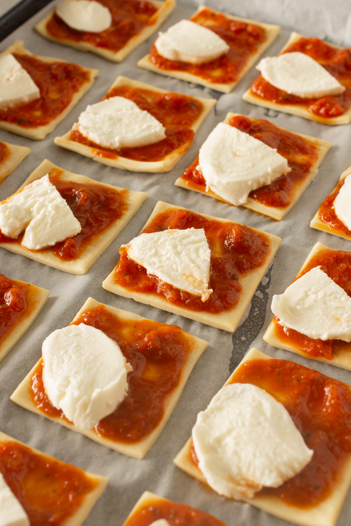 Pizzaecken als Fingerfood